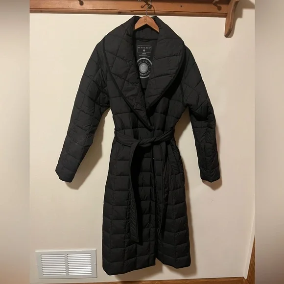 Bernardo Women's Square Quilted Puffer Trench Coat Size L - Picture 2 of 5